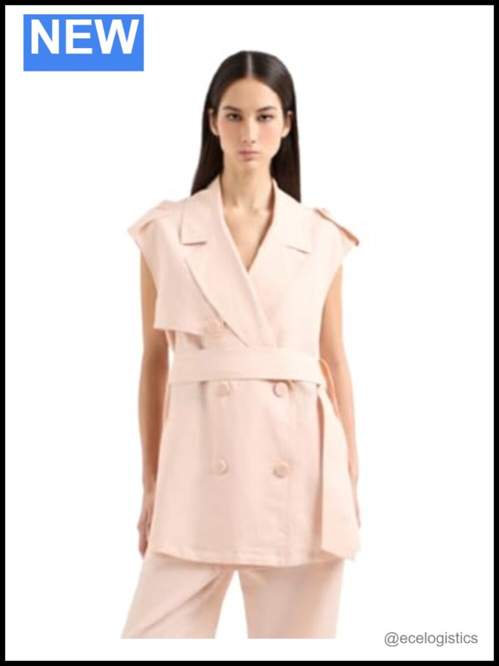 Armani Exchange Linen Sleeveless Vest Women's Lightweight